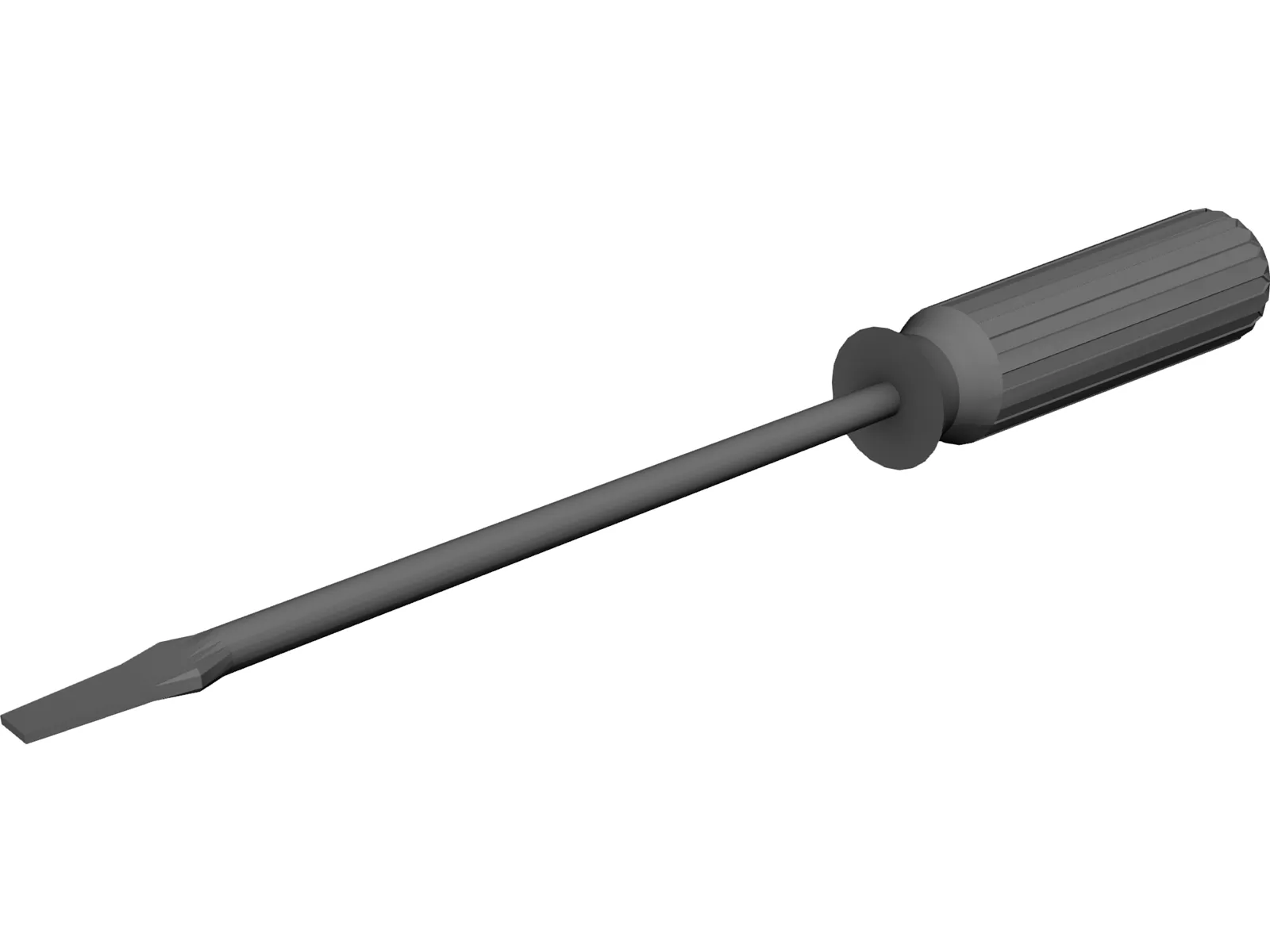 Flat Head Screwdriver 3D Model main preview