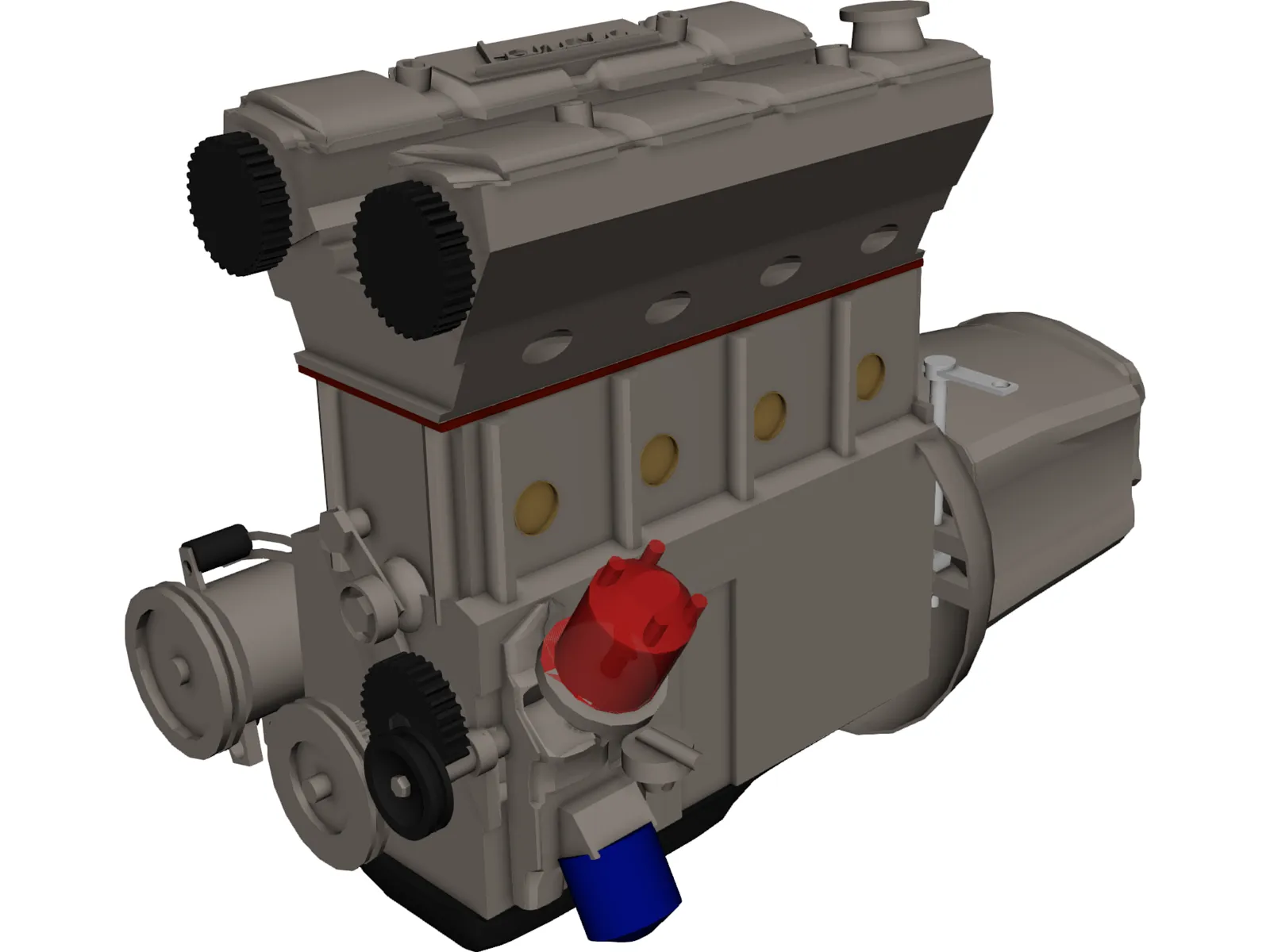 V8 Engine 3D Model main preview