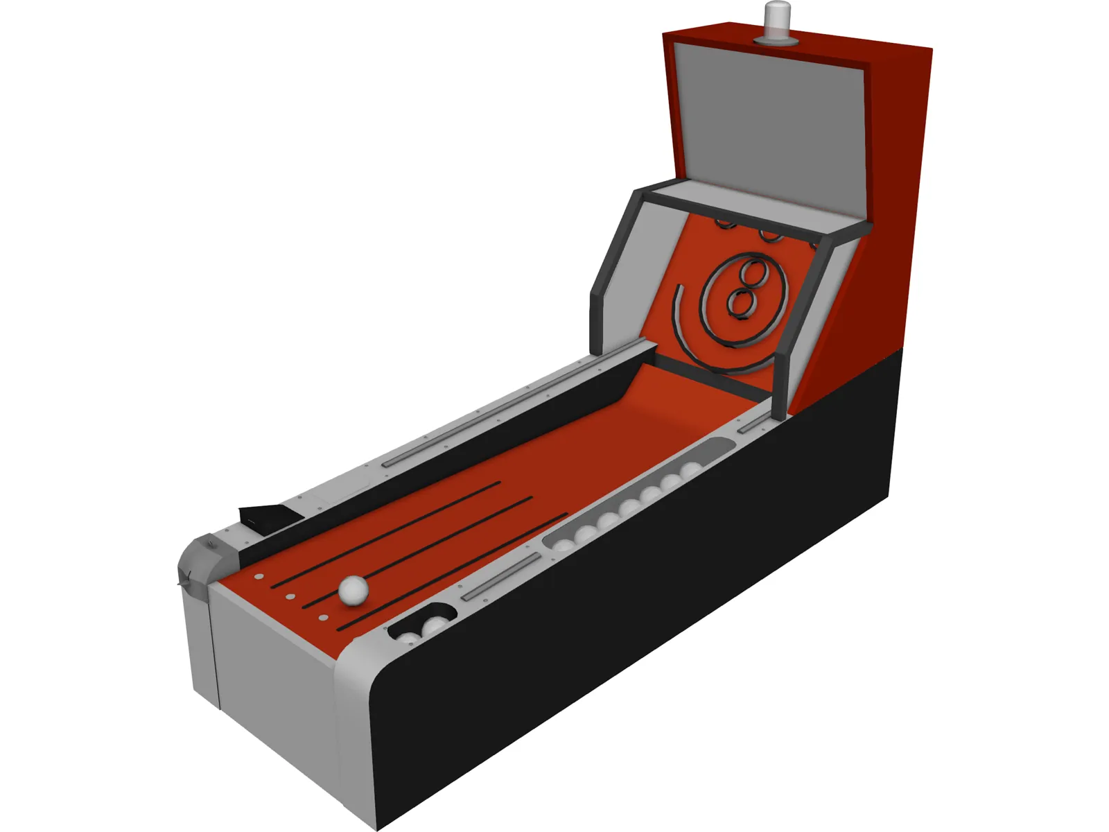Skeeball 3D Model main preview