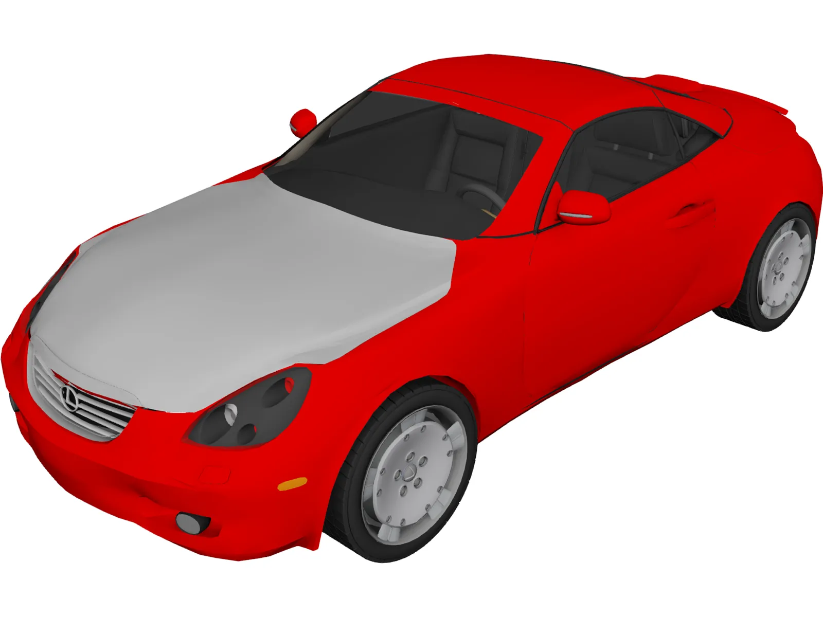 Lexus SC430 (2002) 3D Model main preview