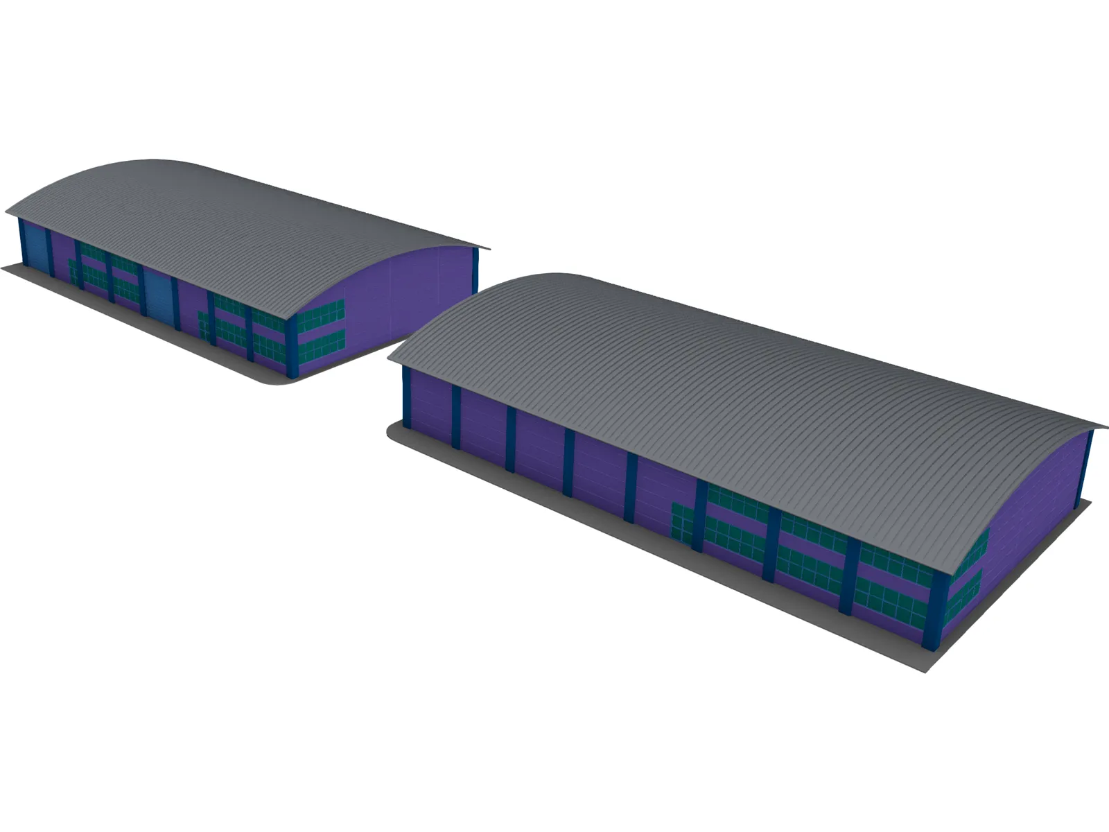 Industrial Units 3D Model main preview