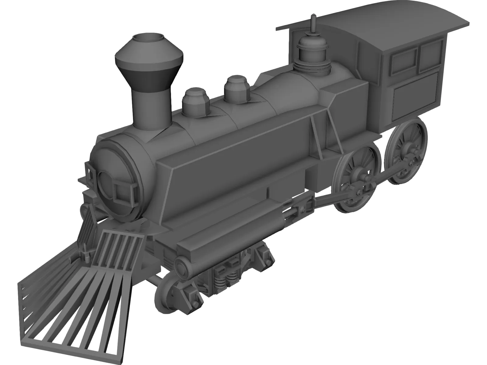 Steamtrain 3D Model main preview