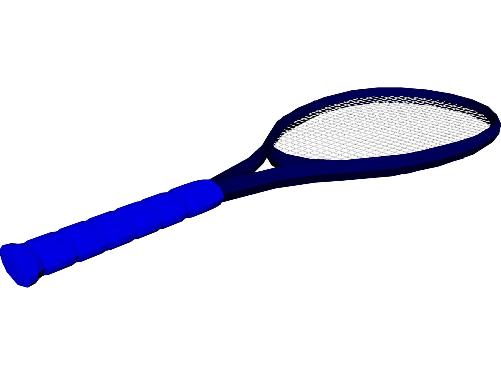 Tennis Racquet 3D Model main preview