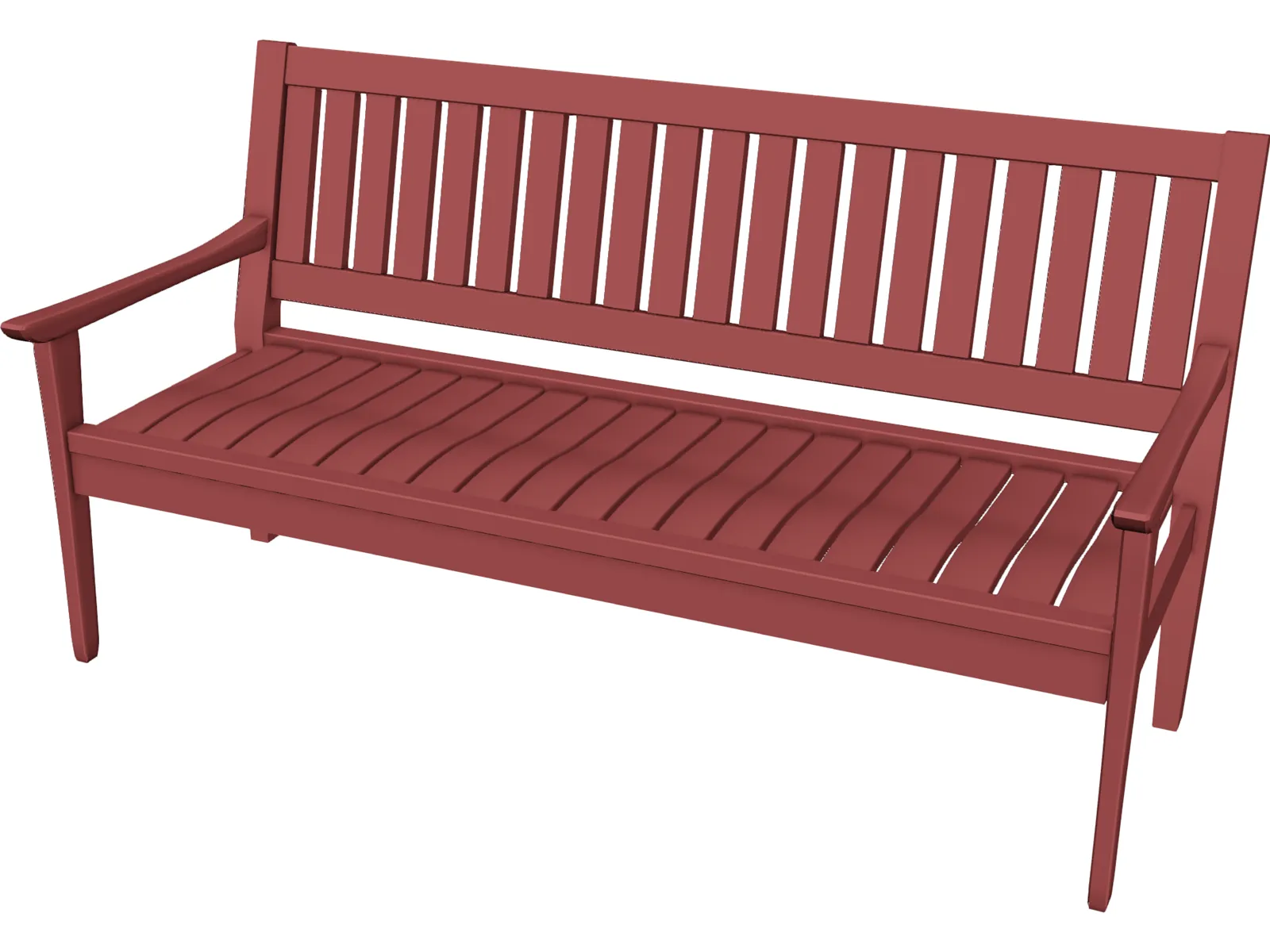 Madison Bench 3D Model main preview