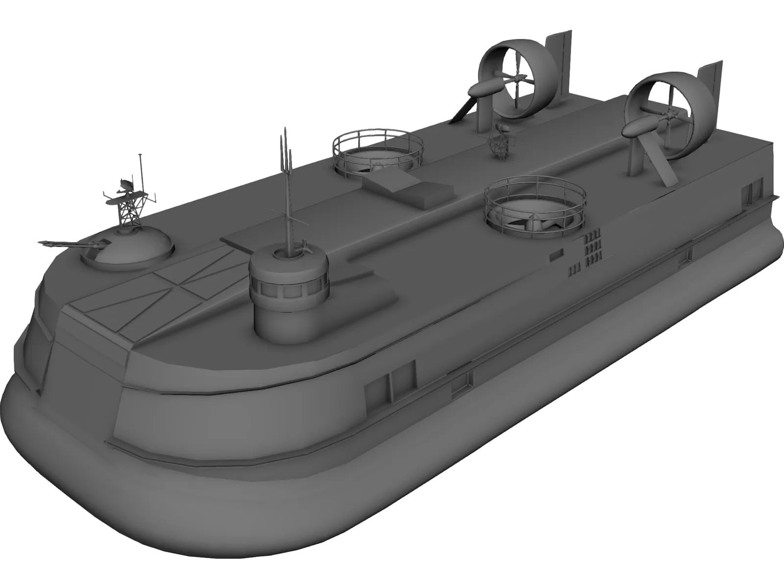 Hovercraft 3D Model main preview