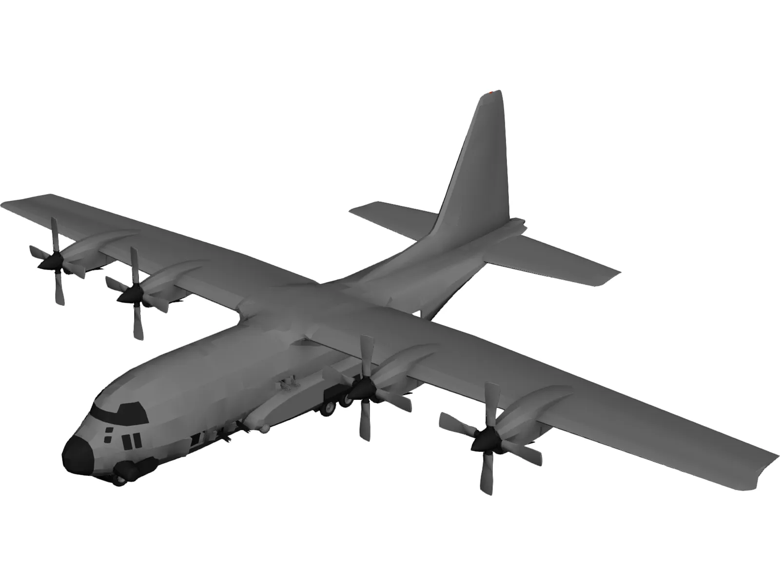 Lockheed AC-130 Hercules 3D Model main preview