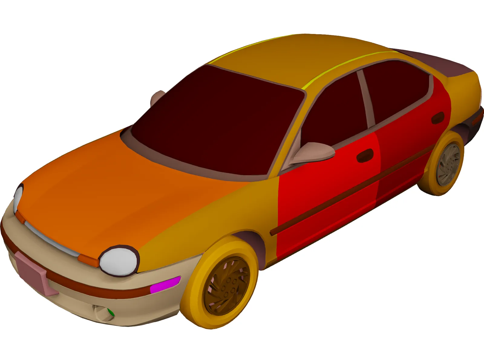 Dodge Neon (1995) 3D Model main preview