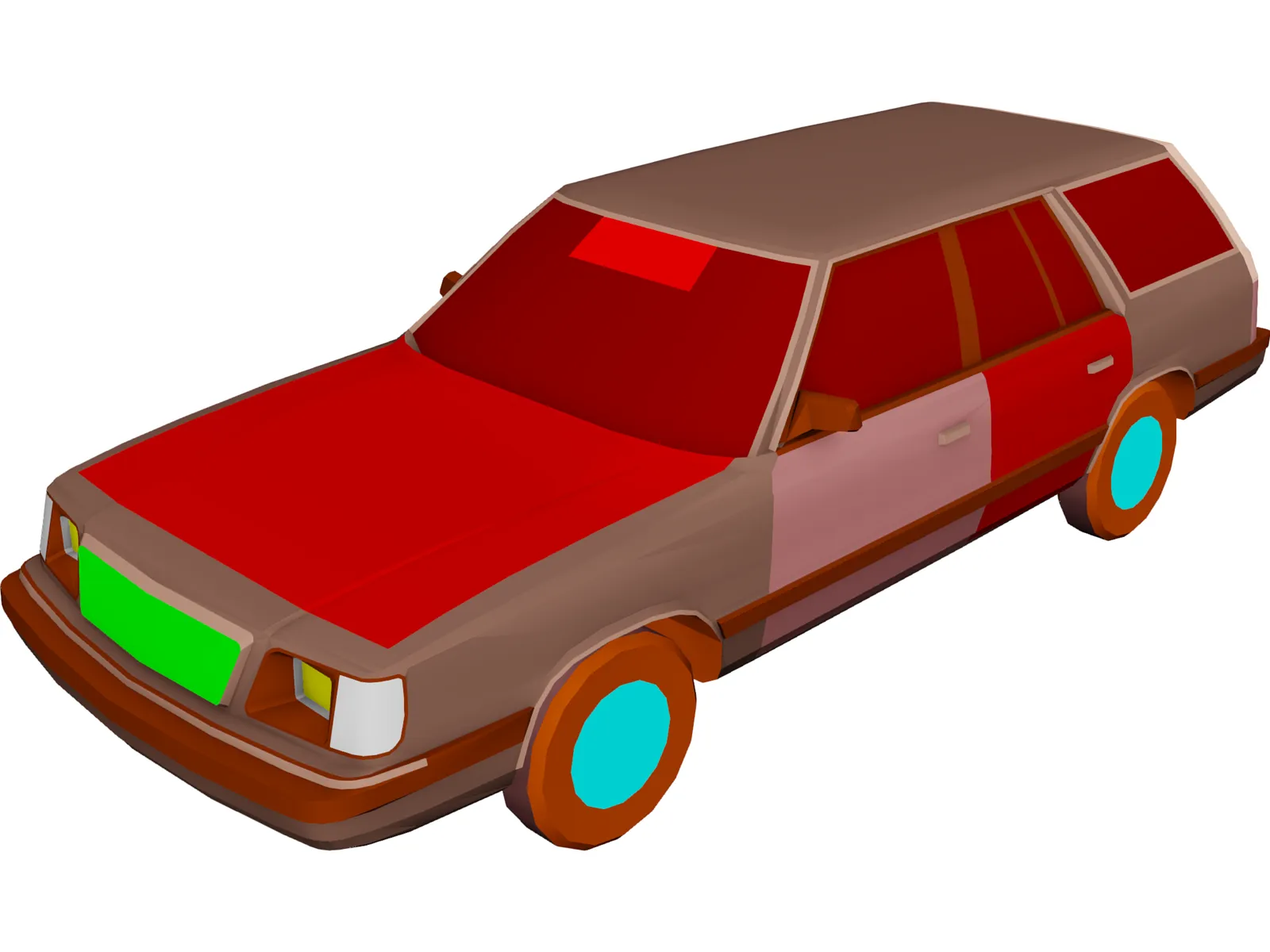 Plymouth Reliant Wagon (1985) 3D Model main preview