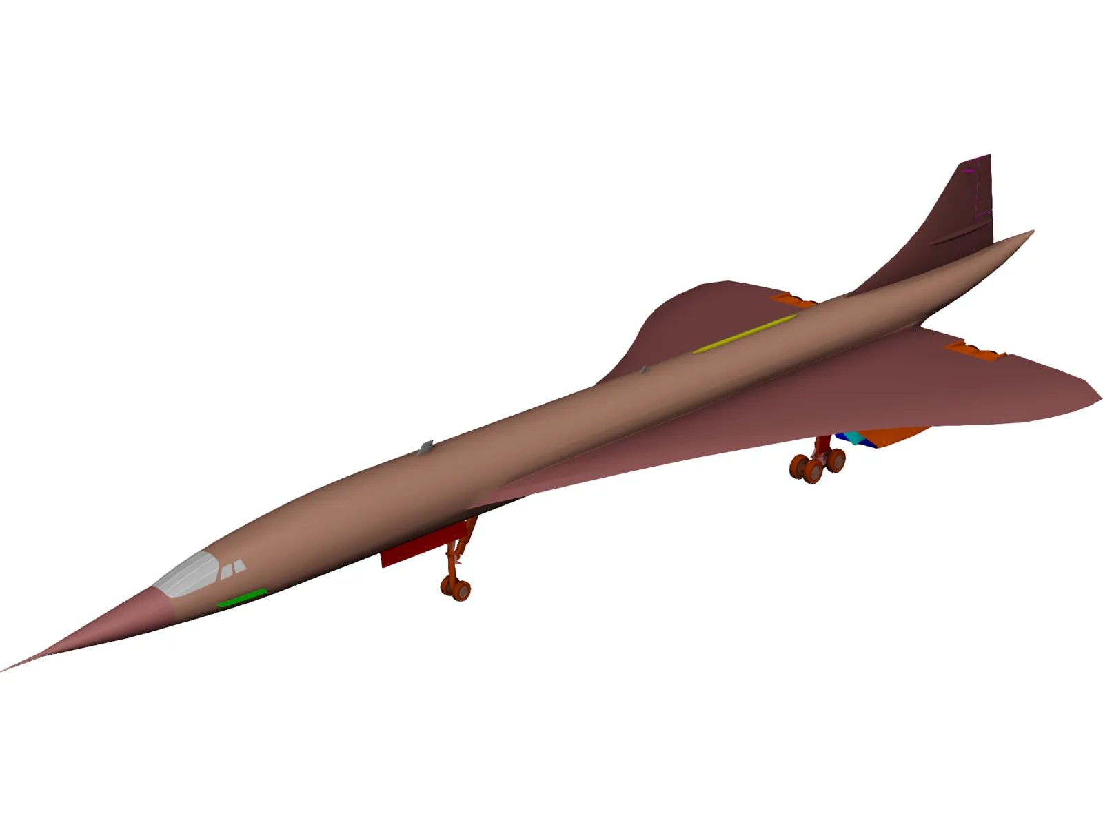 Concorde 3D Model main preview