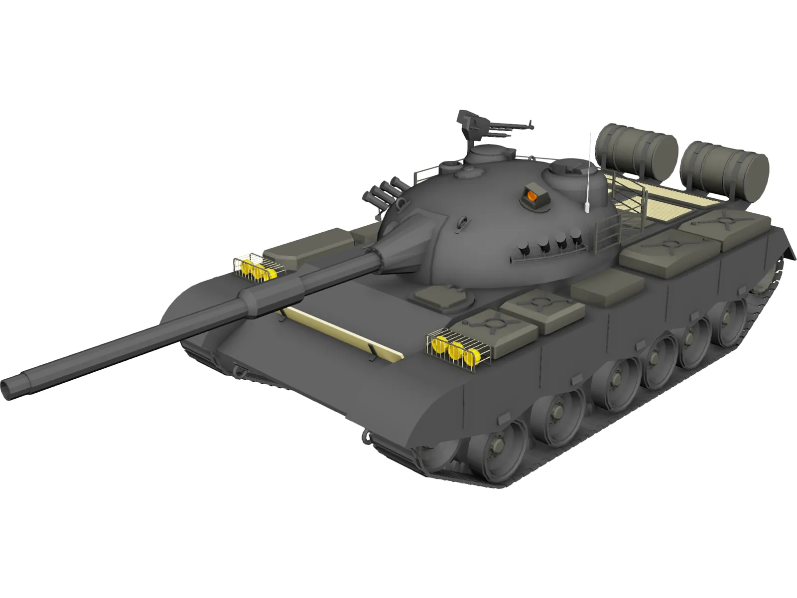 Type 80 Russian Tank 3D Model main preview