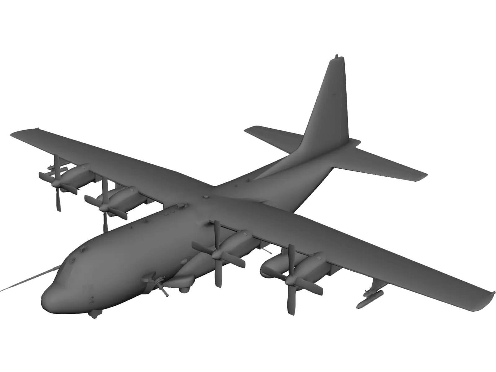 Lockheed AC-130U Spooky 3D Model main preview