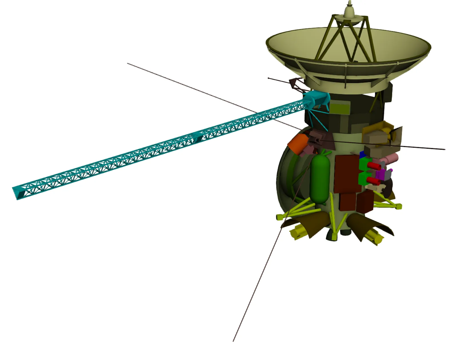 Cassini Satellite 3D Model main preview