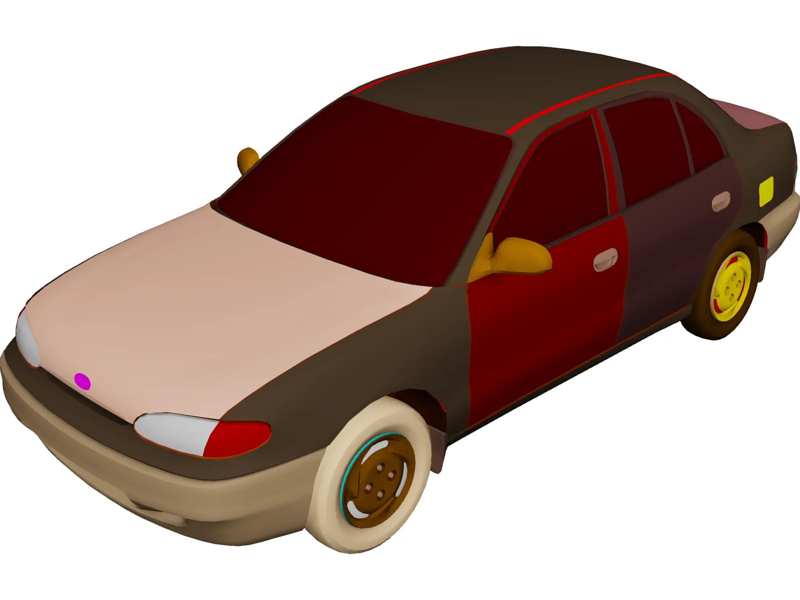 Hyundai Accent (1995) 3D Model main preview