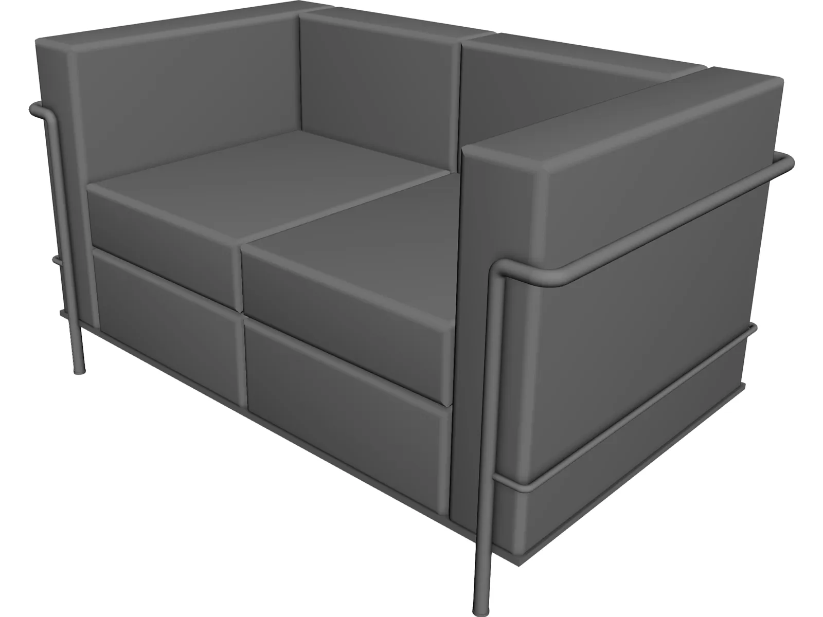 Sofa Corbusier LC-2 Two Seater 3D Model main preview