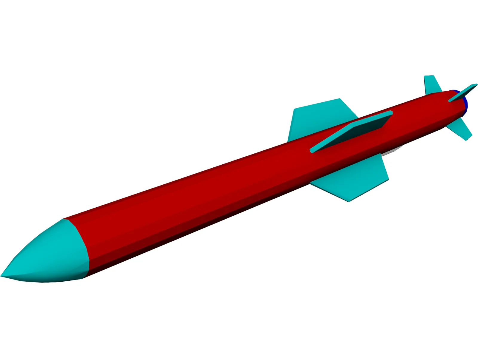 Harpoon Missile 3D Model main preview