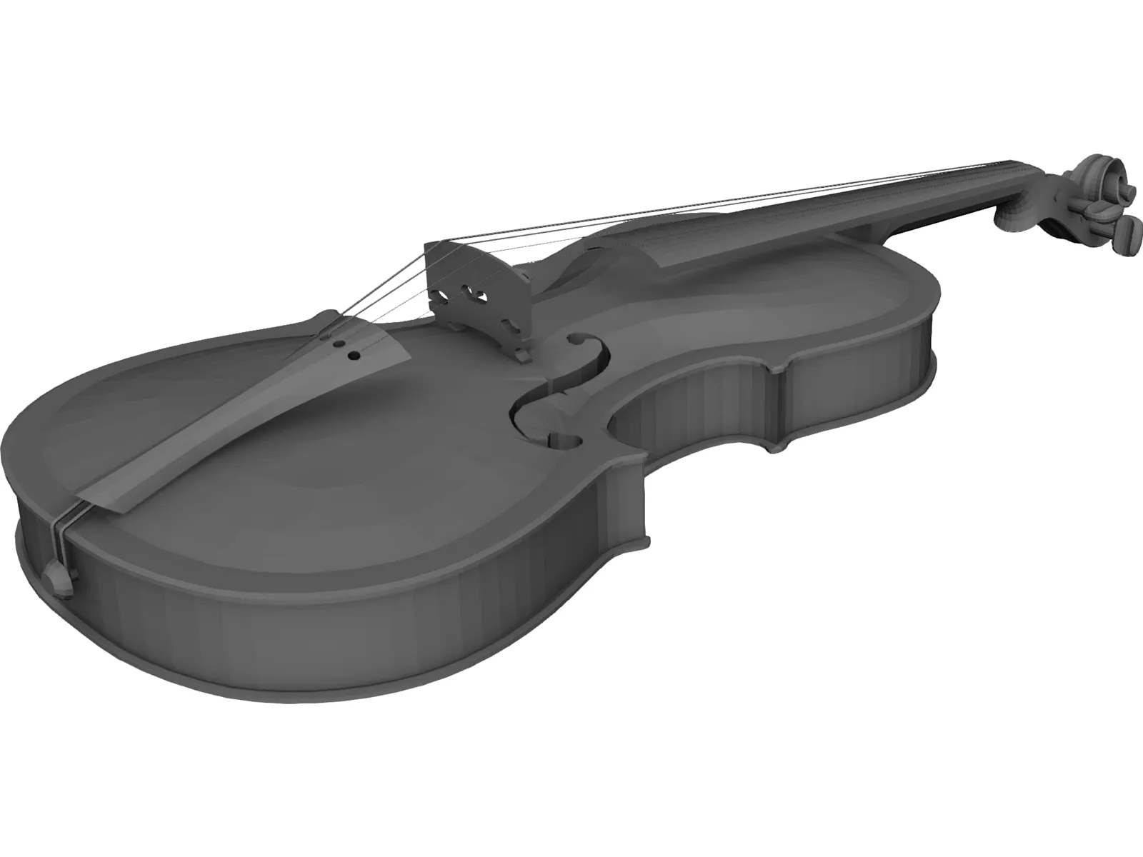 Violin 3D Model main preview