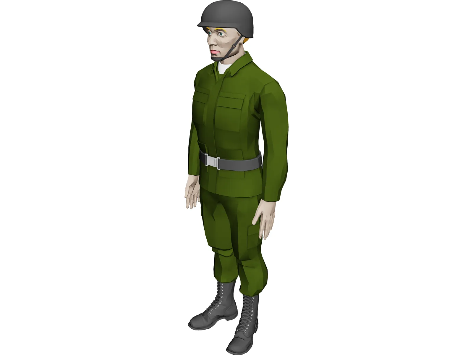 Soldier Male 3D Model main preview