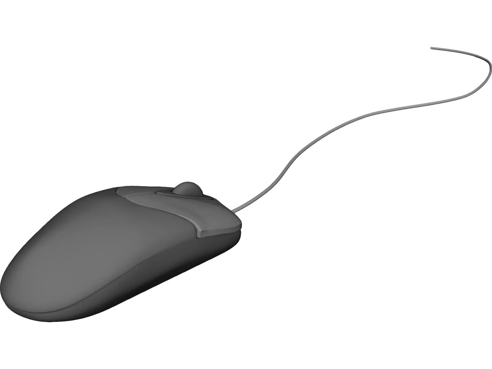 Optical Mouse 3D Model main preview
