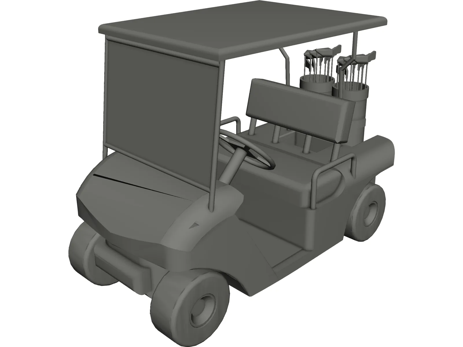 Golf Cart 3D Model main preview
