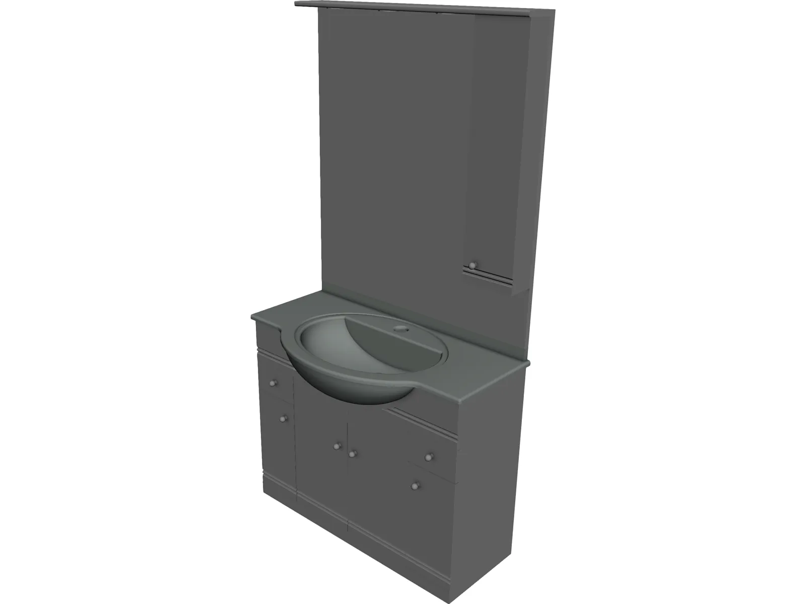 Bath Furniture 3D Model main preview