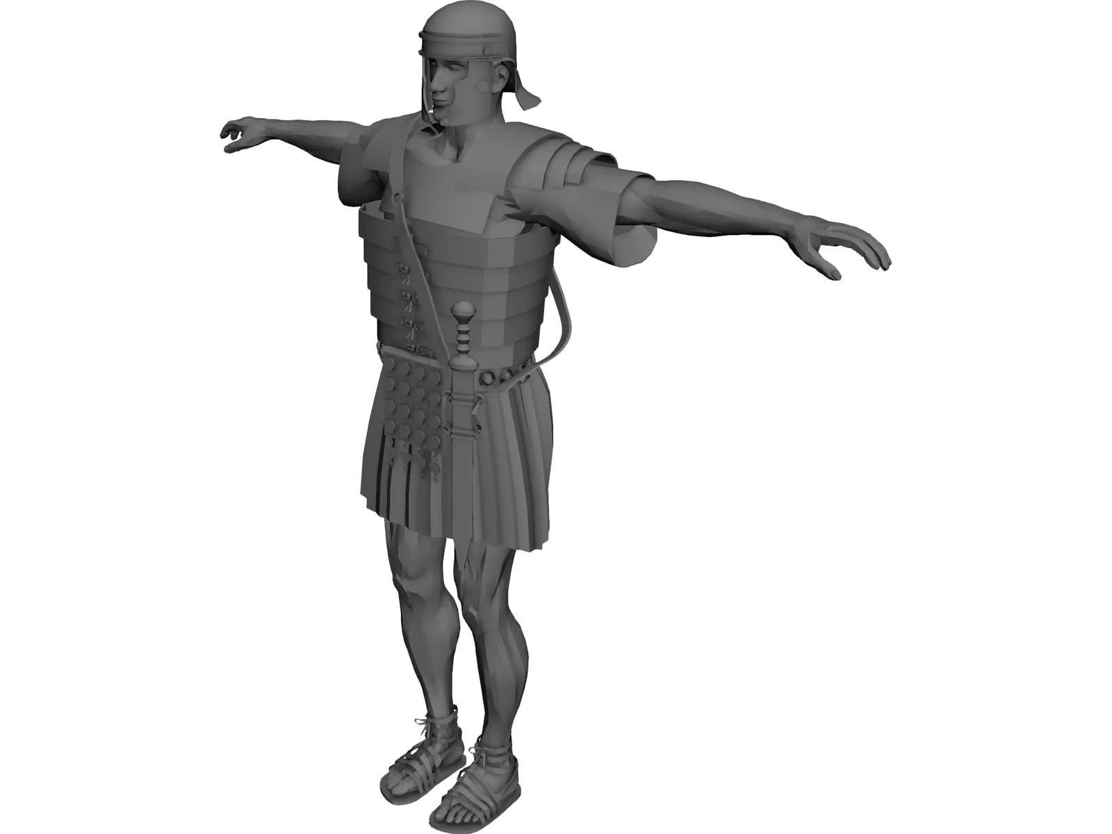 Roman Soldier 3D Model main preview