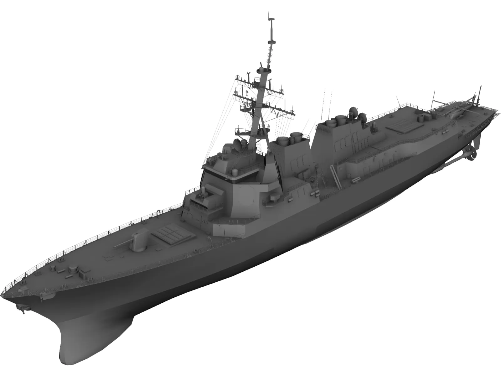 DDG-81 Winston Churchill 3D Model main preview