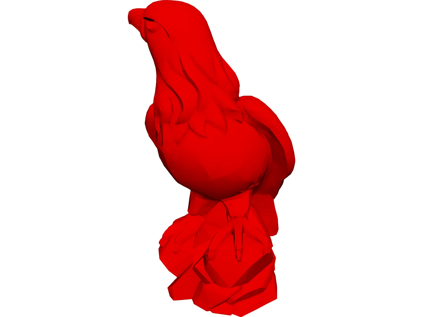 Eagle on Rock 3D Model main preview