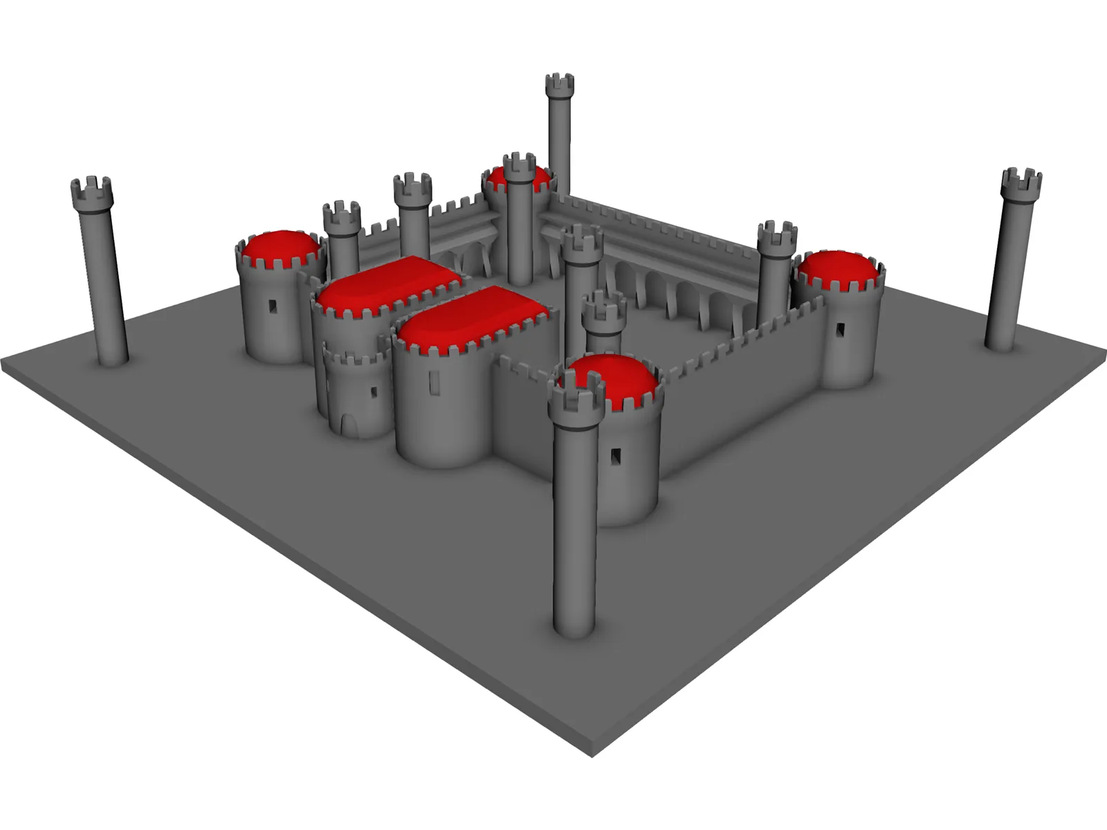 Fortress 3D Model main preview