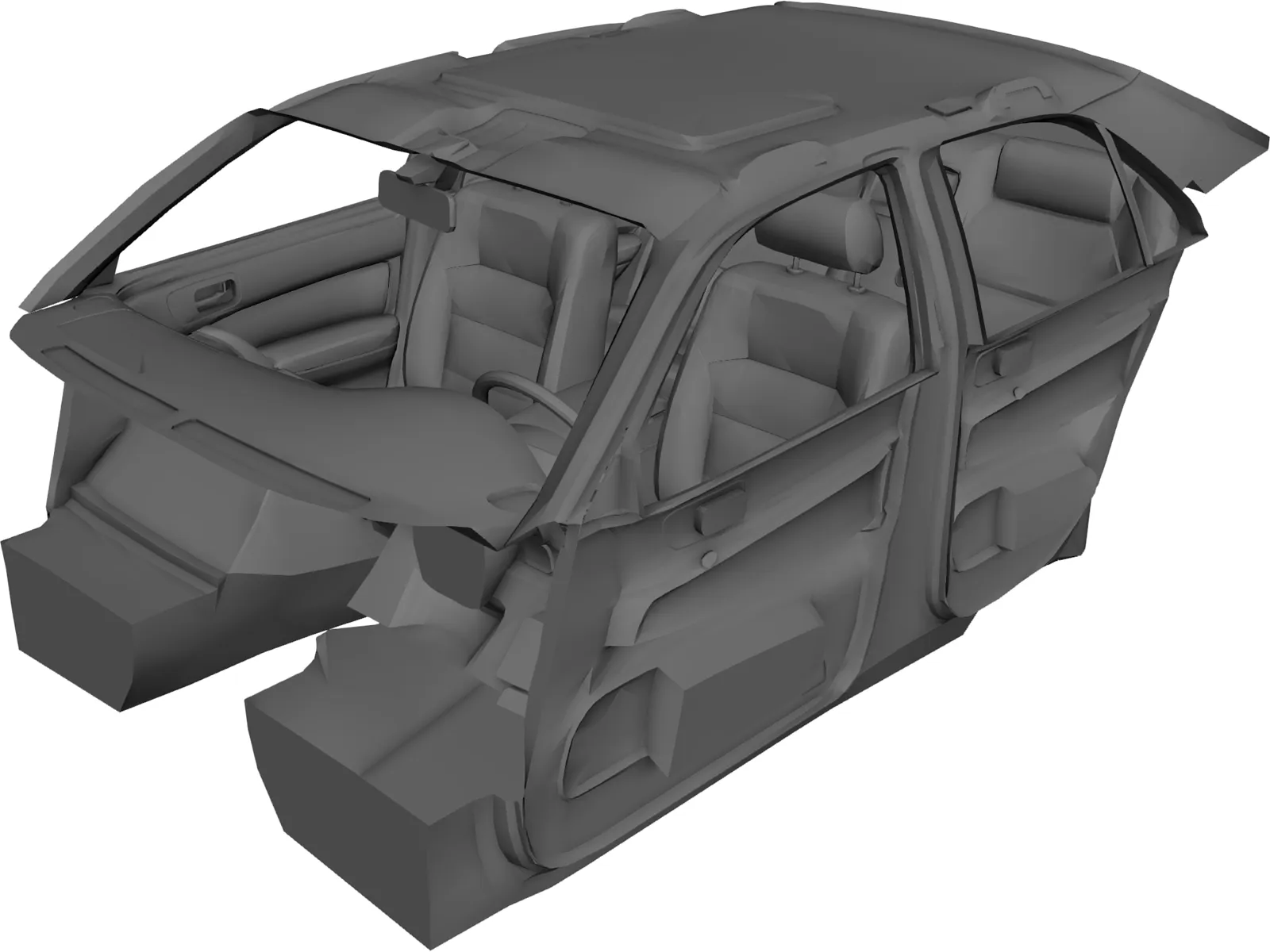 Interior Infiniti Q45 (1994) 3D Model main preview