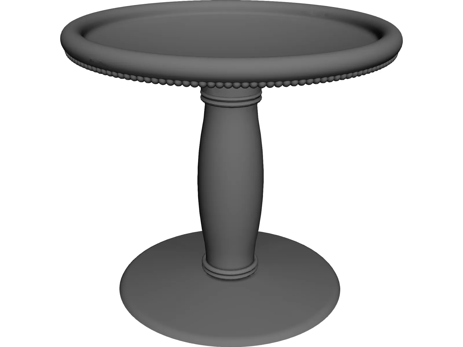 Ornamental Bird Bath 3D Model main preview