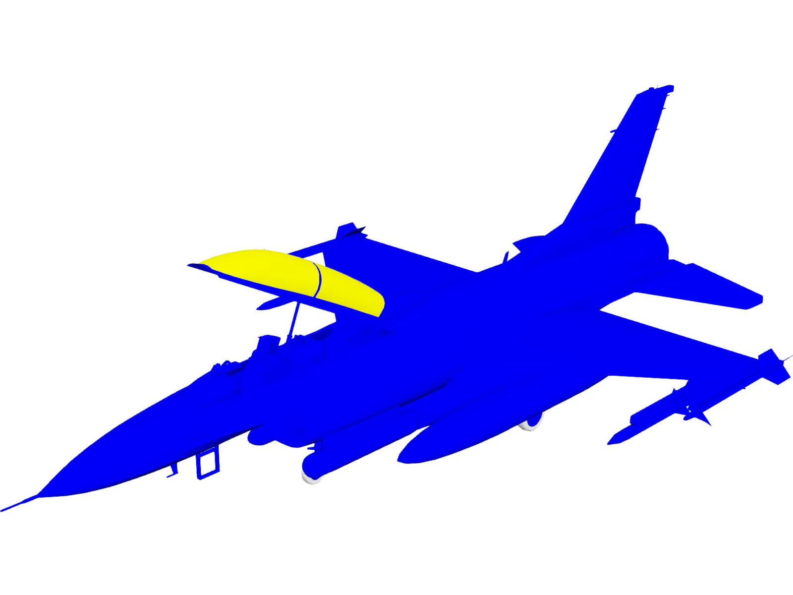 F-16D 3D Model main preview