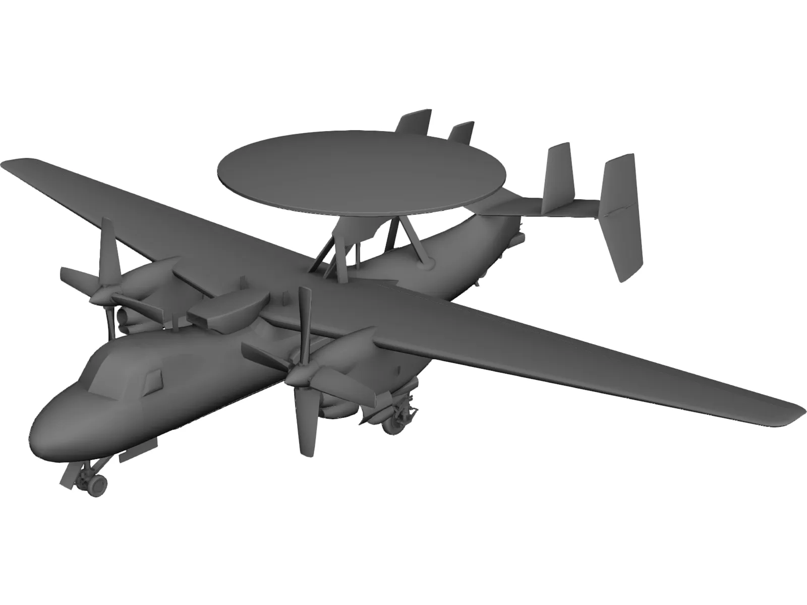 Grumman E-2C Hawkeye 3D Model main preview