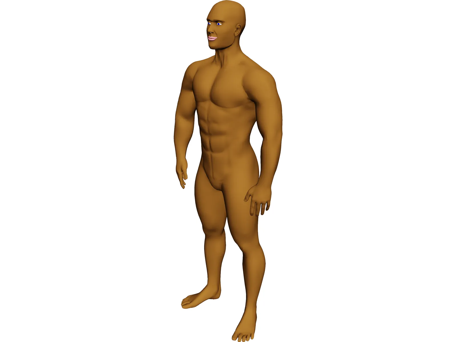 Muscle Man 3D Model main preview