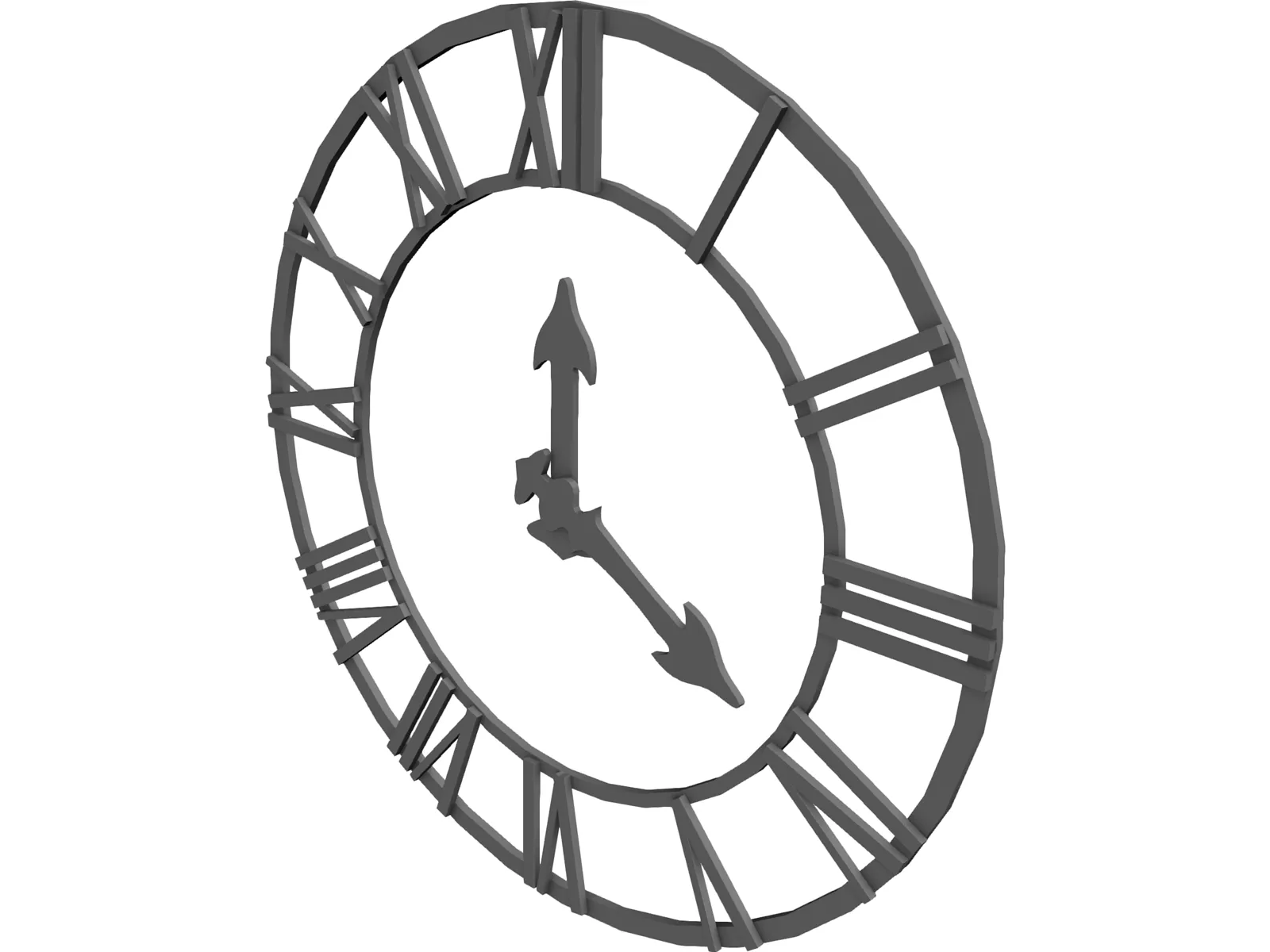 Clock 3D Model main preview