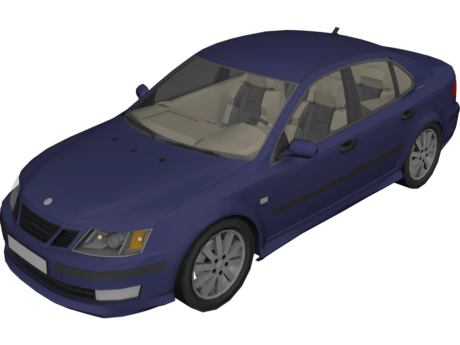 SAAB 9-3 3D Model main preview