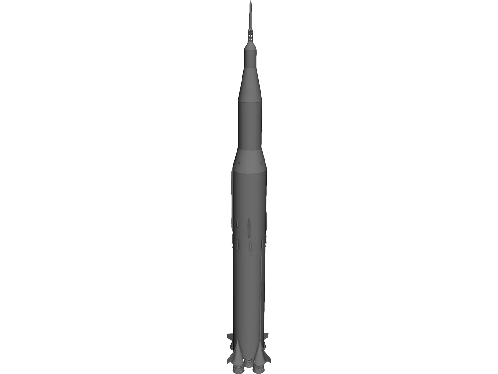 Apollo Rocket with Lunar Lander 3D Model main preview