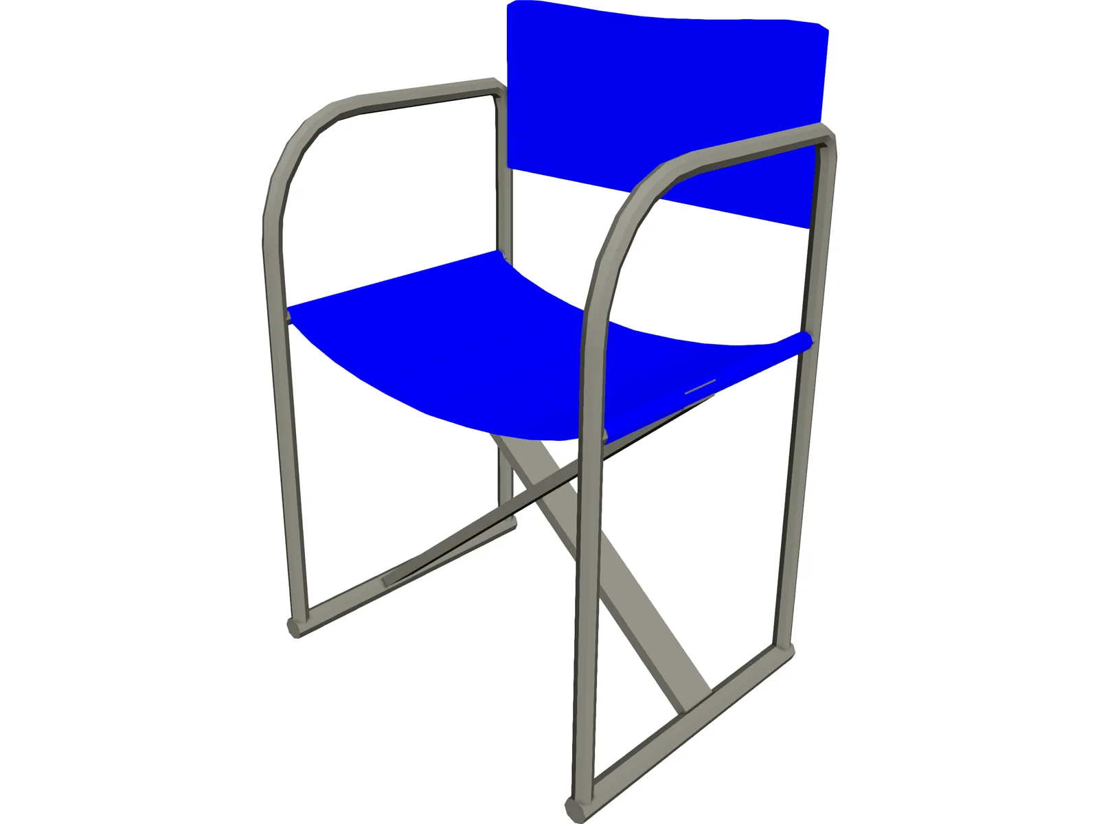 Chair Folding 3D Model main preview