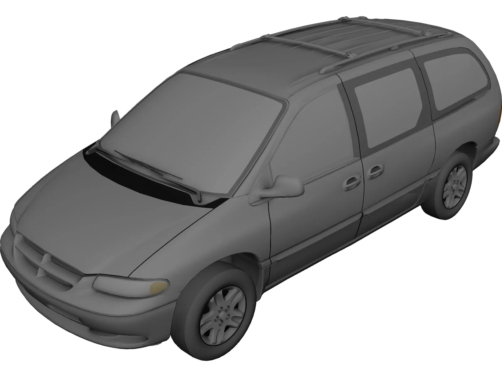 Dodge Caravan (1996) 3D Model main preview