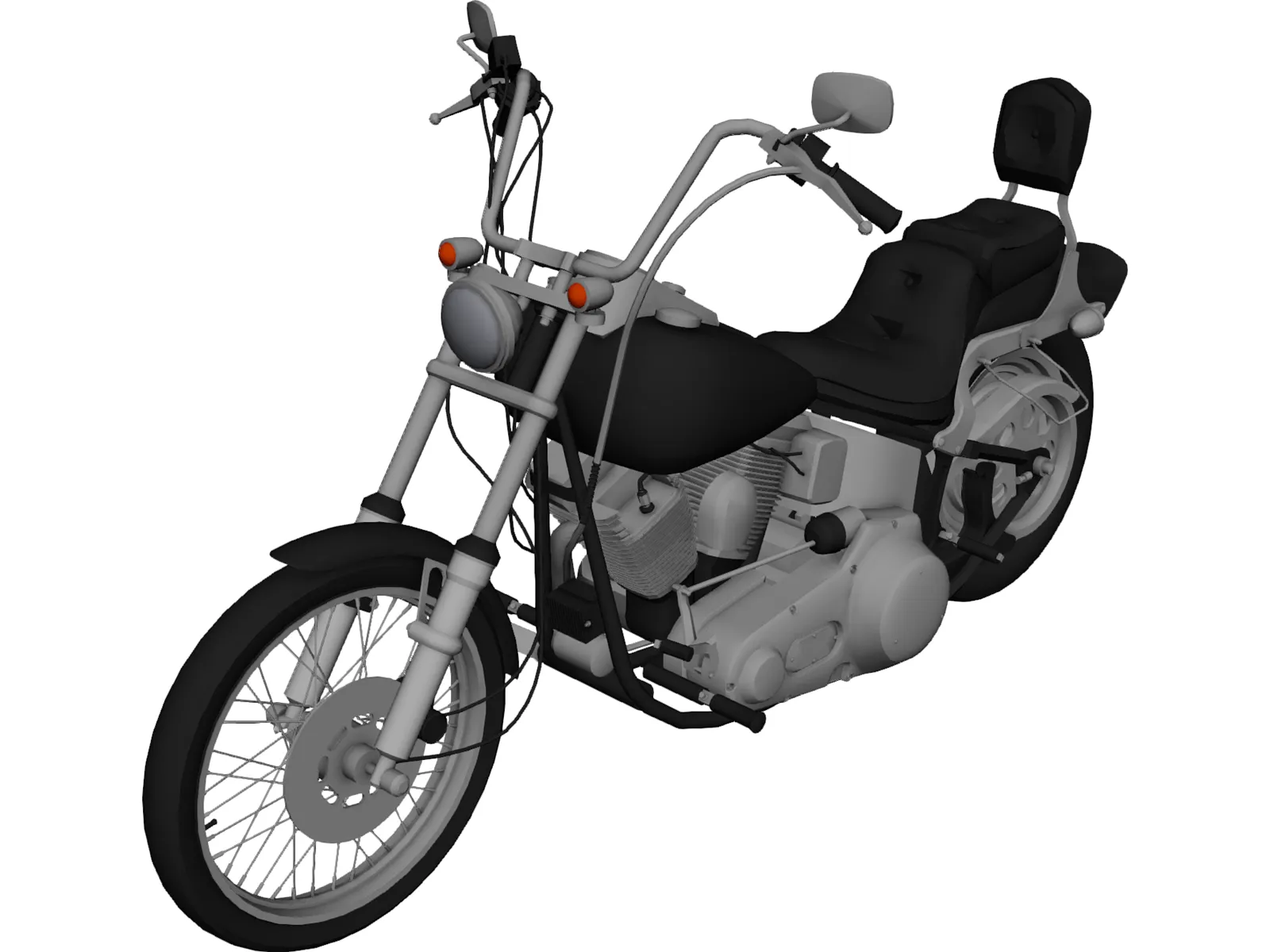 Harley-Davidson Softail (1987) 3D Model main preview