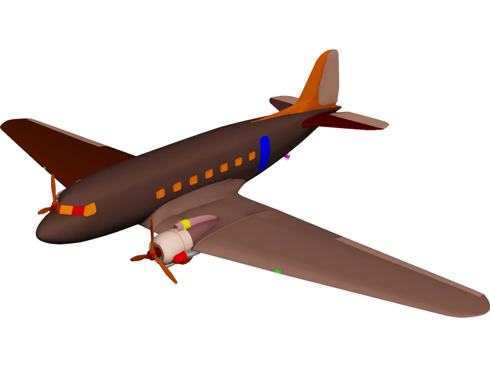 Douglas DC-3 3D Model main preview
