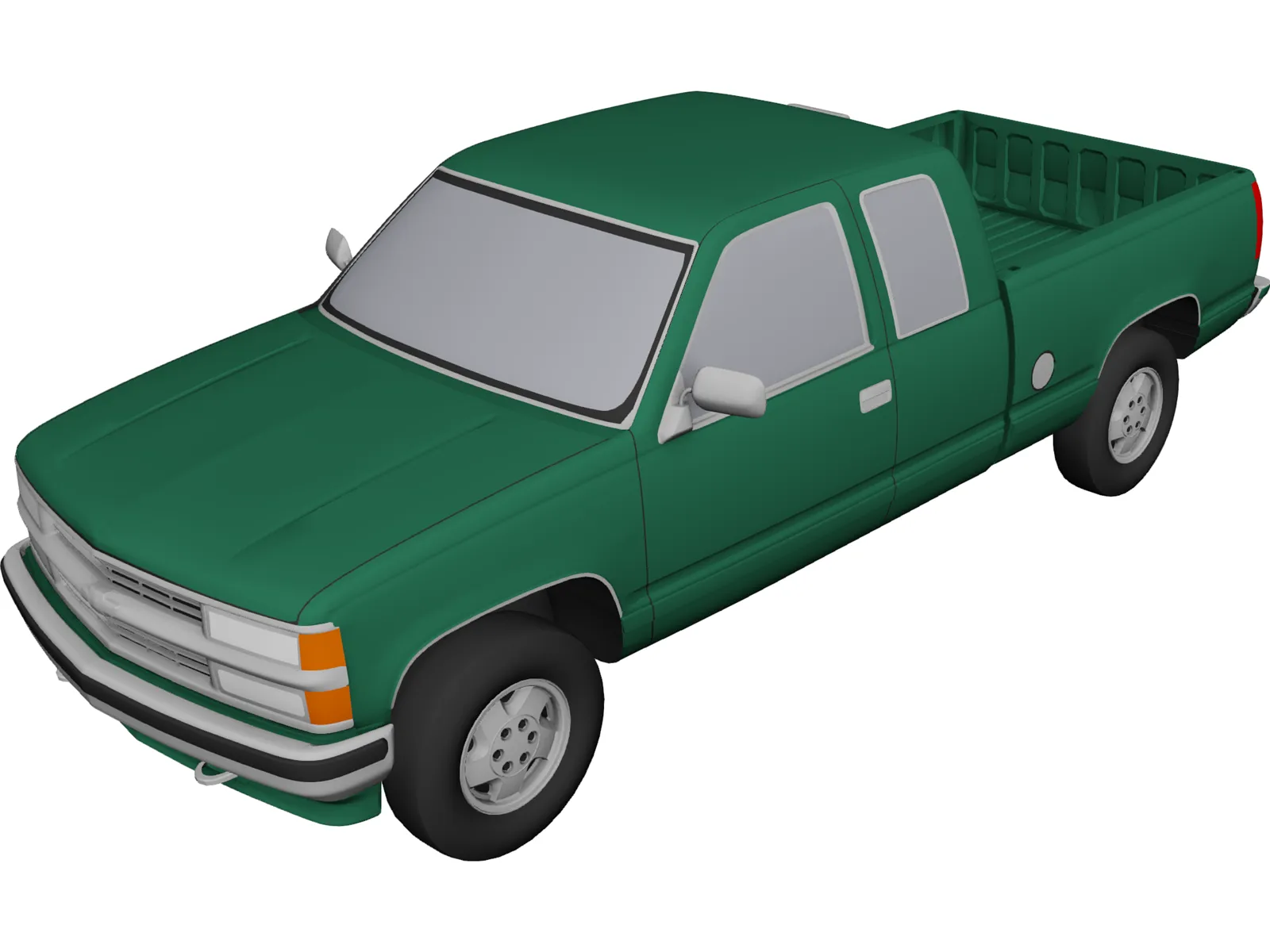 Chevrolet Extended Cab Full-Size Pickup (1994) 3D Model main preview