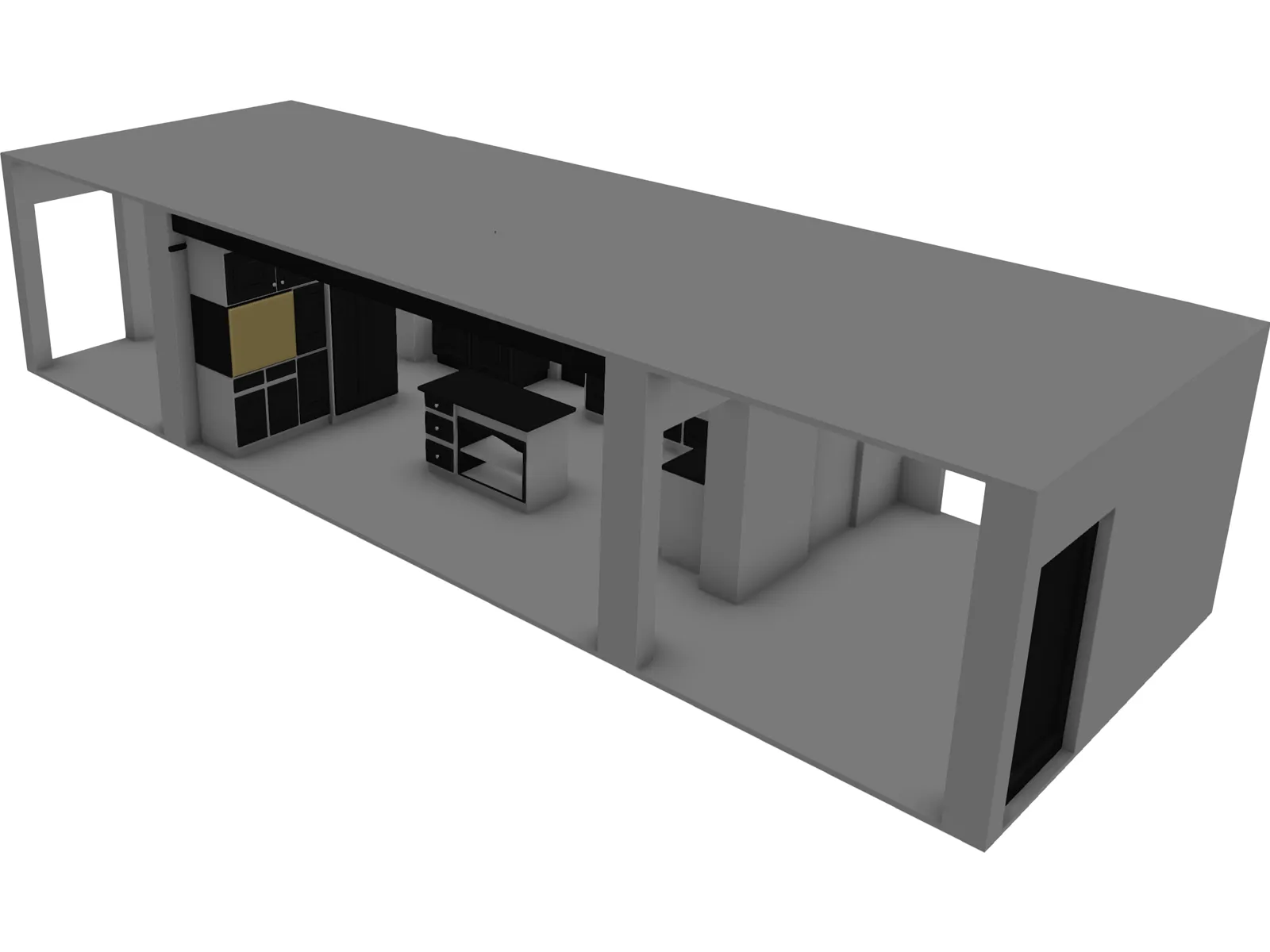 Kitchen 3D Model main preview