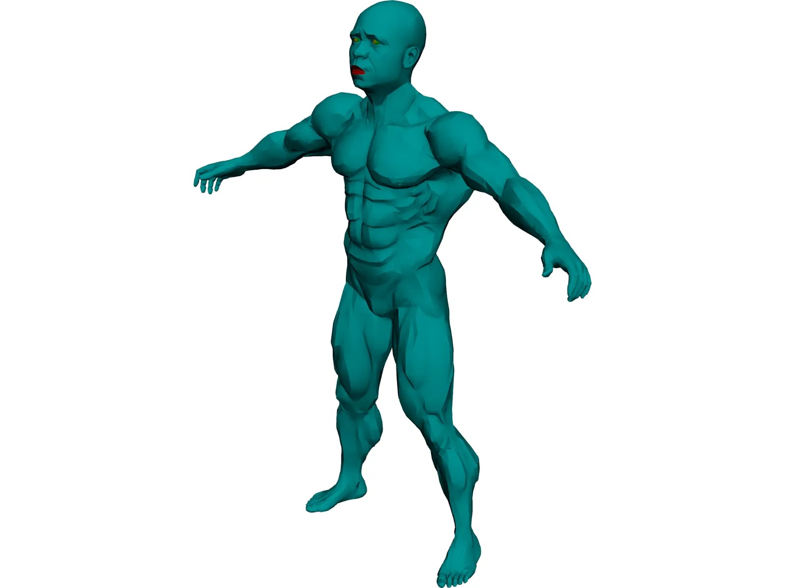Muscle Man 3D Model main preview