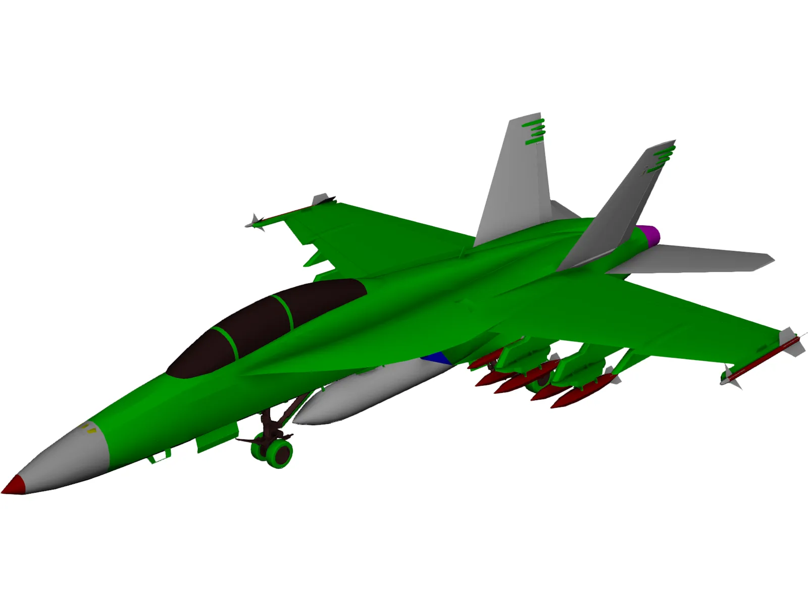 F-18F 3D Model main preview