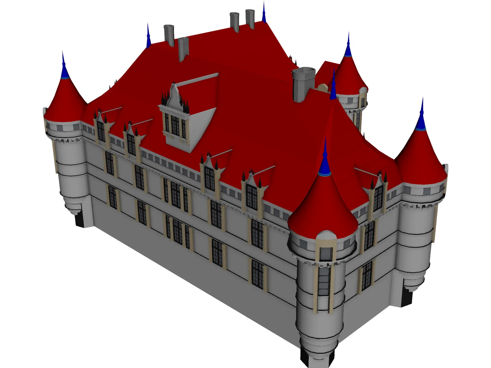 Castle French 3D Model main preview