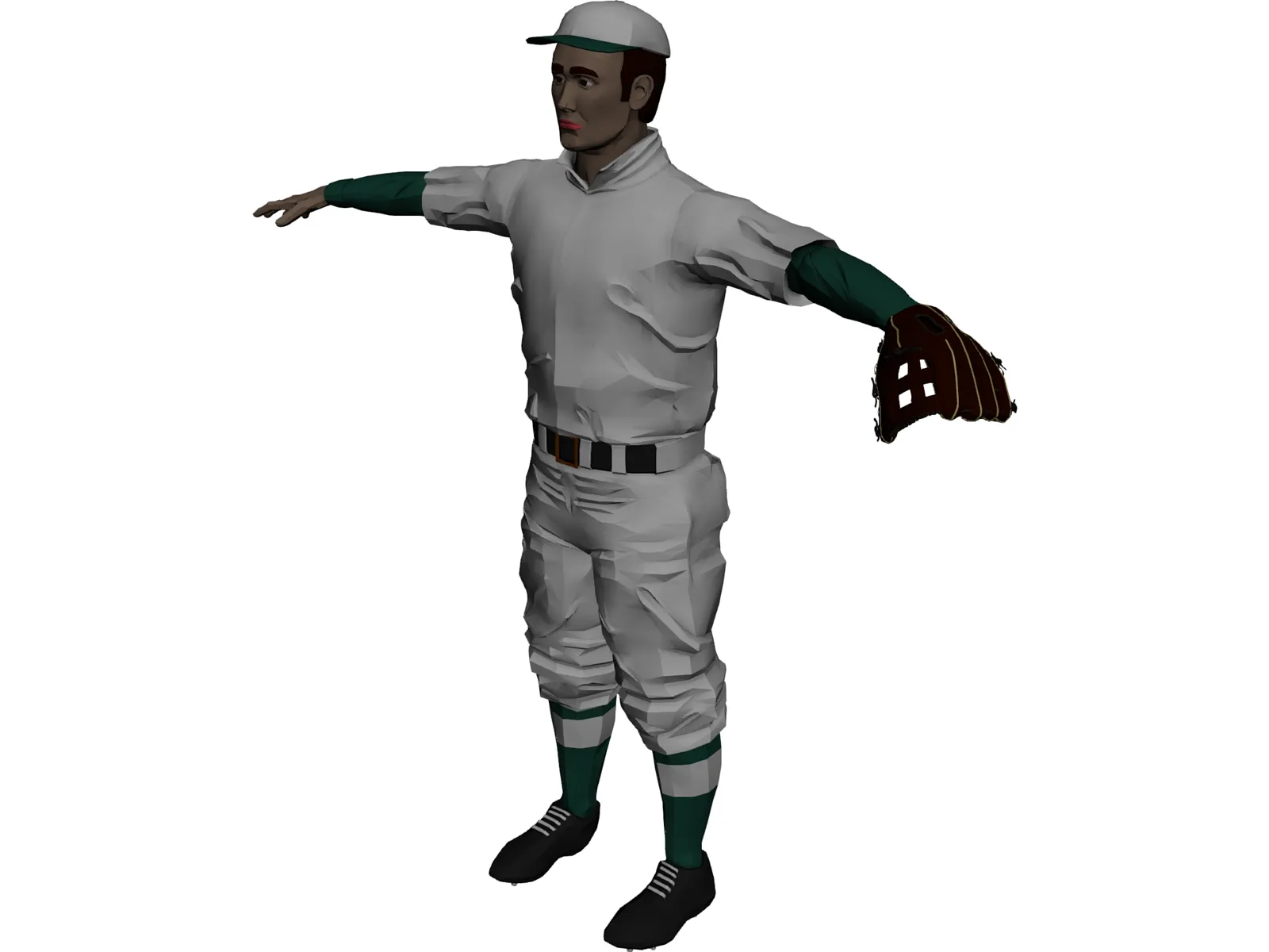 Baseball Player [+Glove] 3D Model main preview