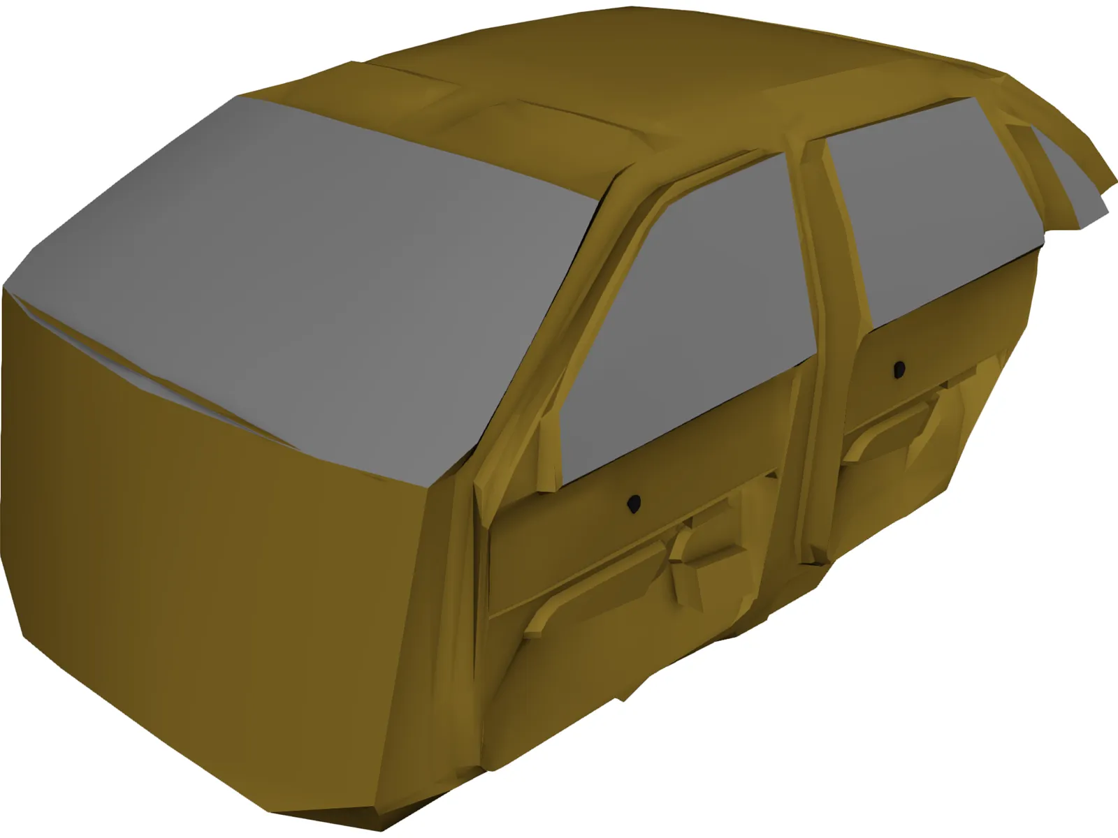 Interior Ford Tempo (1989) 3D Model main preview