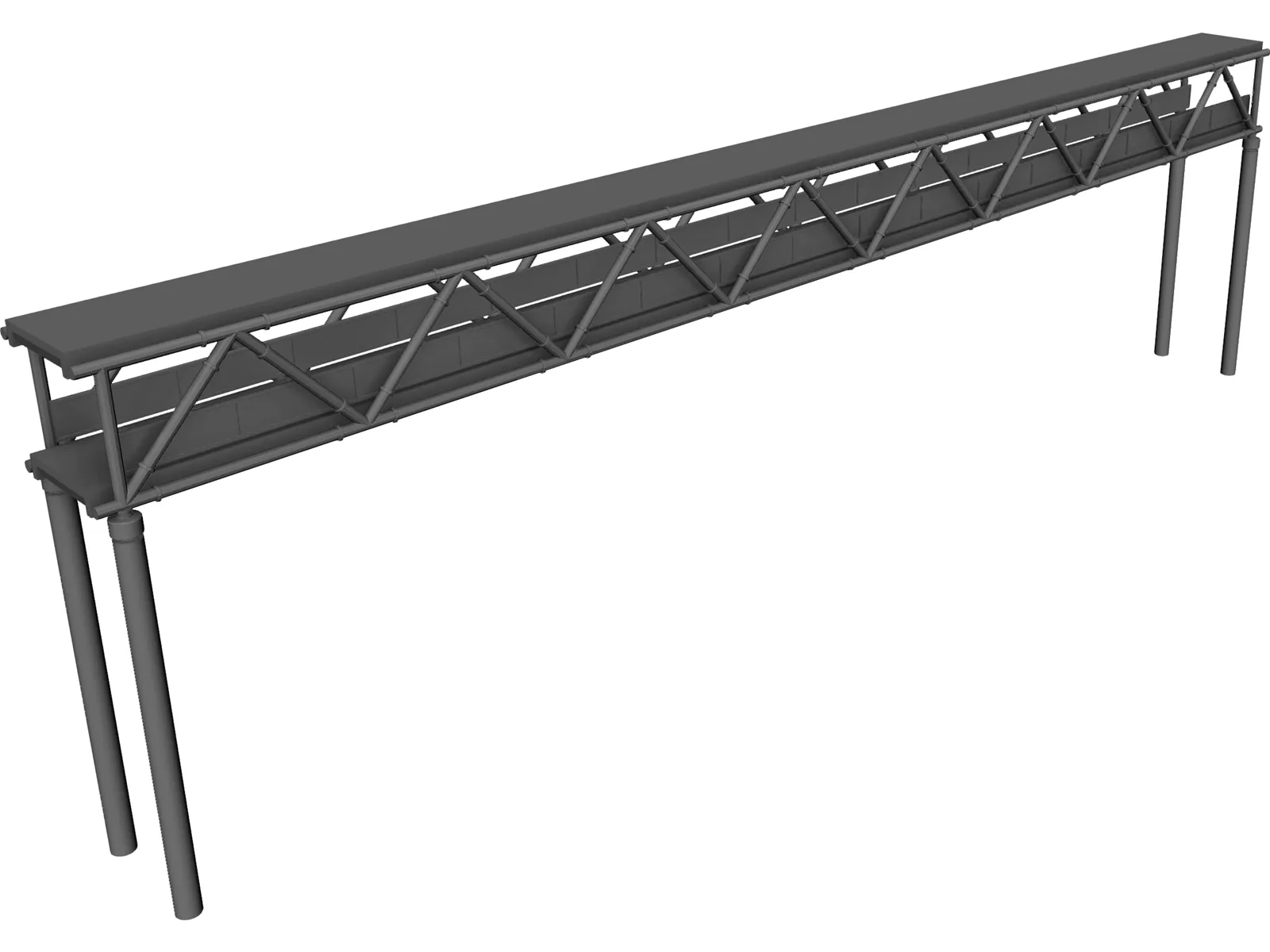 Footbridge 3D Model main preview