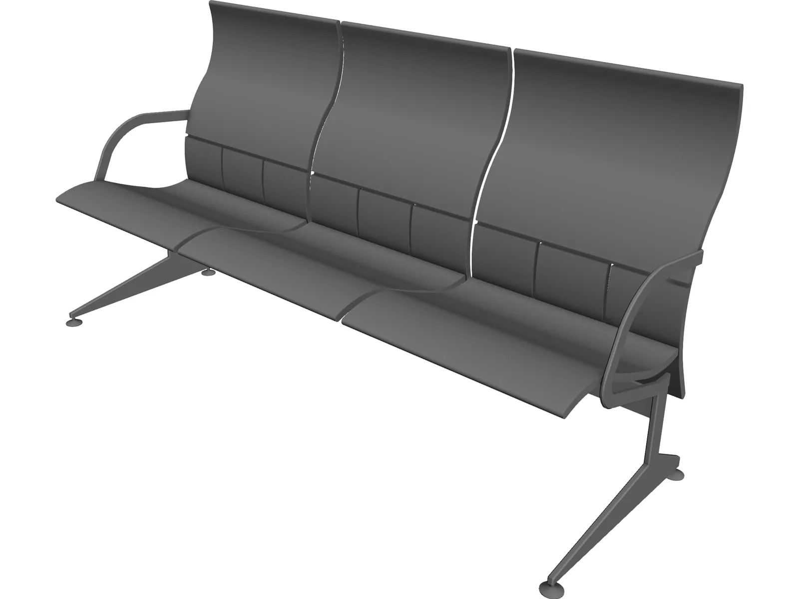 Bench 3D Model main preview