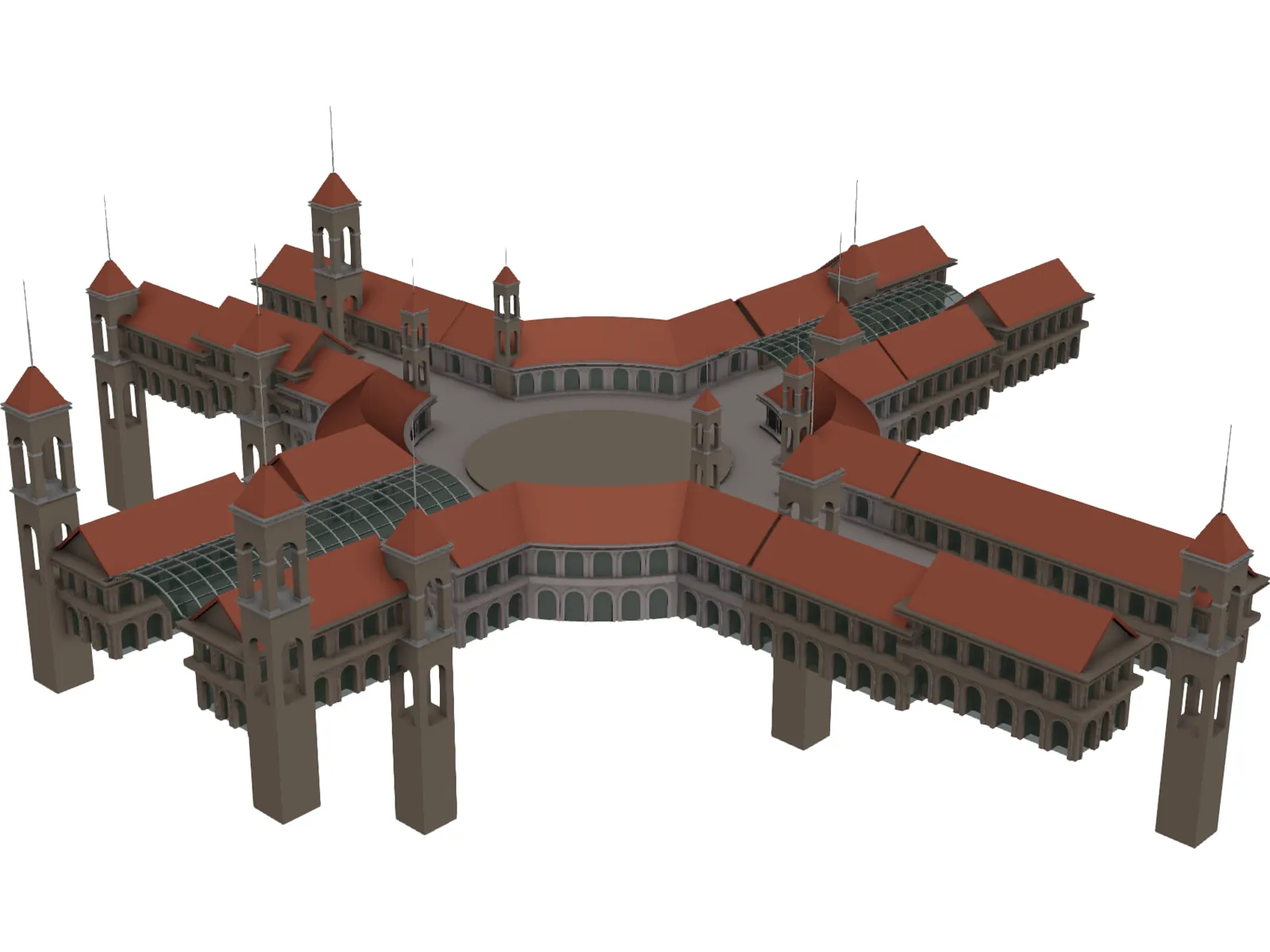 Shopping Centre 3D Model main preview